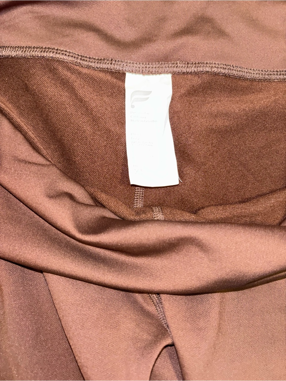 Fabletics Chocolate Brown High-Waist Leggings with Side Pocket - Picture 4 of 4